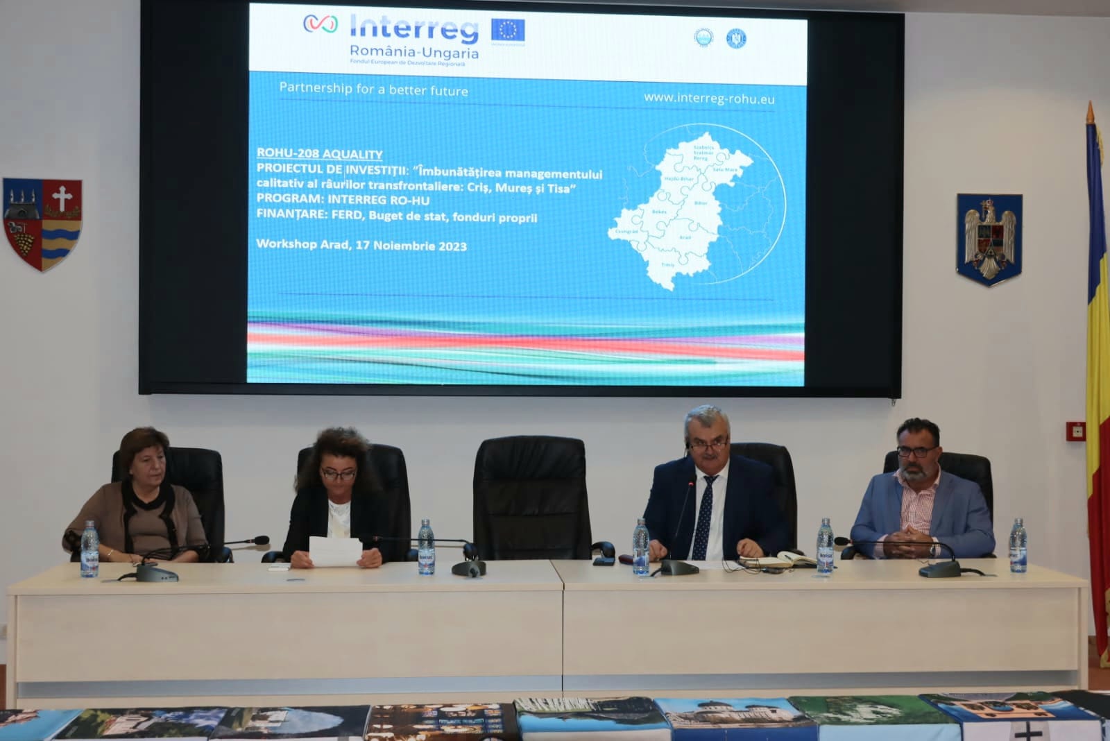 Consiliul Județean Arad a găzduit astăzi o întâlnire de lucru între Compania de Apă Arad, Compania de Apă din Szeged și administrația locală Algyo