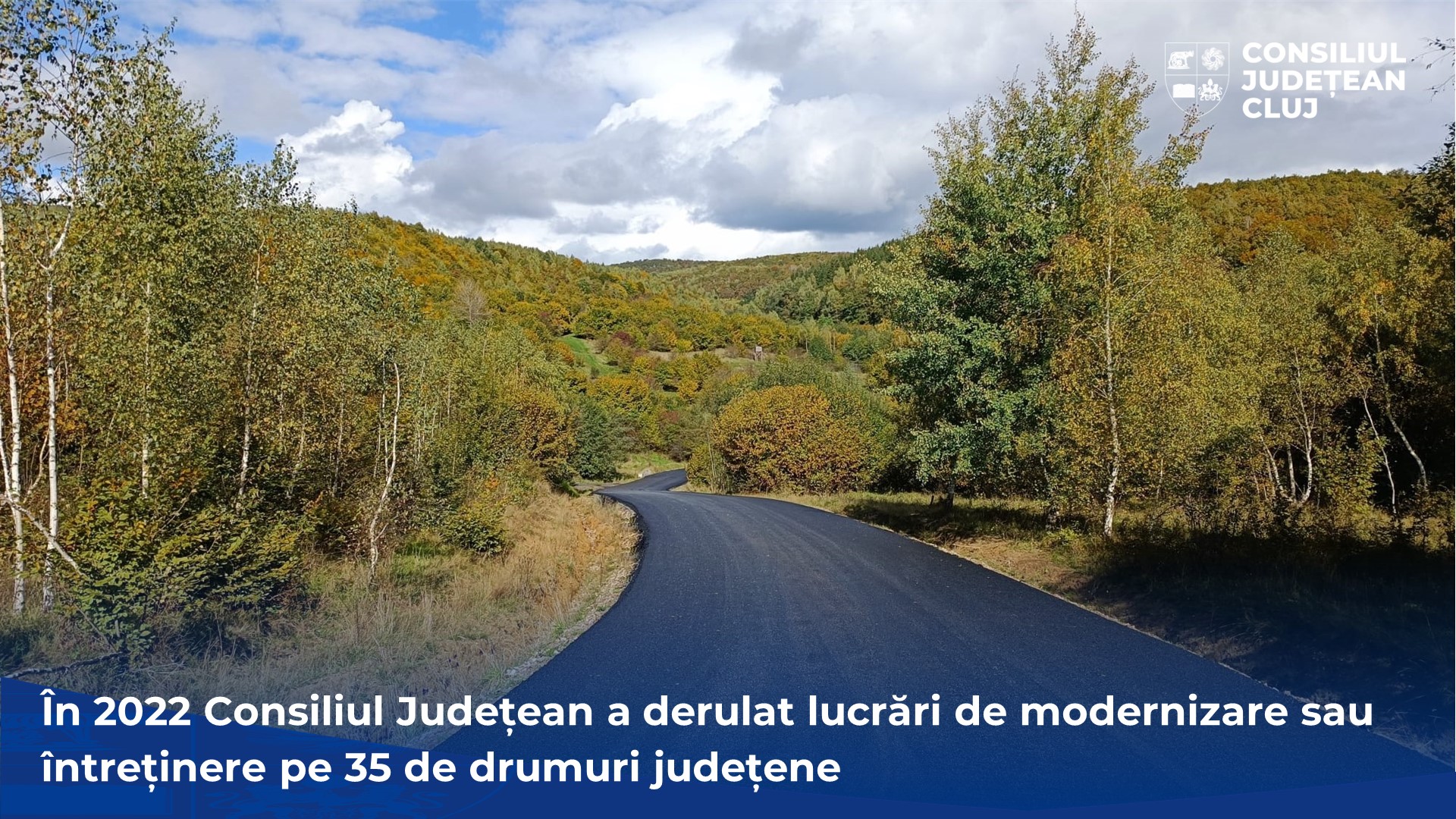 În 2022 Consiliul Județean a derulat lucrări de modernizare sau întreținere pe 35 de drumuri județene