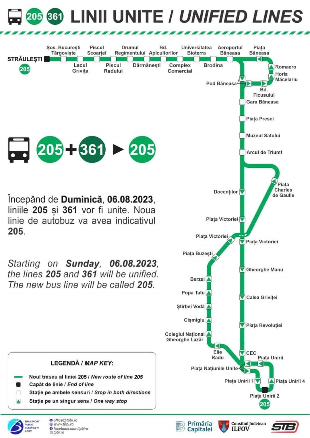 Continuă optimizarea liniilor de transport în comun: liniile 205 și 361 – unificate, iar liniile 205, 301 și 331 – suplimentate