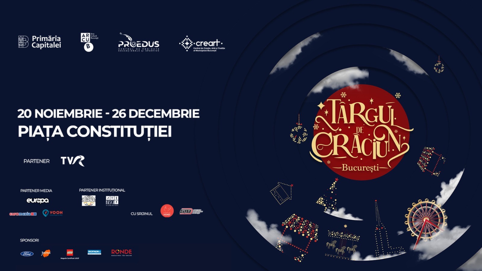 PIAŢA CONSTITUŢIEI, TĂRÂM MAGIC LA DESCHIDEREA TÂRGULUI DE CRĂCIUN BUCUREŞTI 2022