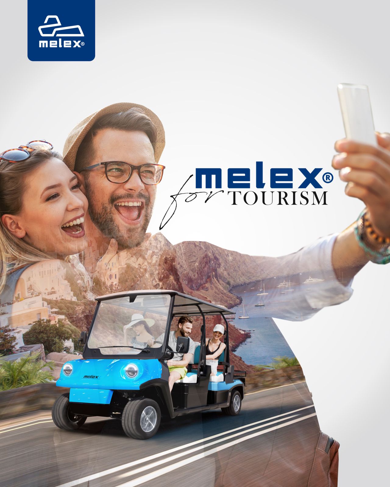 Mașină electrică Melex pentru turism - transport 6 persoane