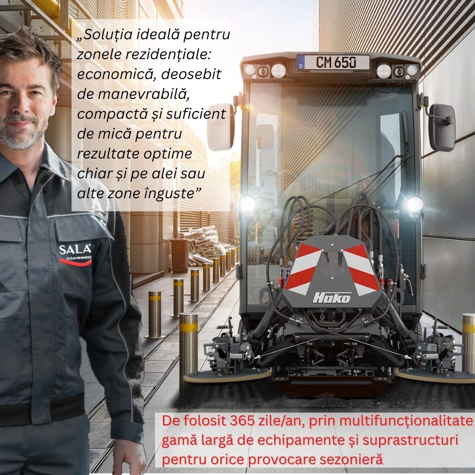 CITYMASTER 650 - Mașină multifuncțională compactă și flexibilă pt. curățenie urbană