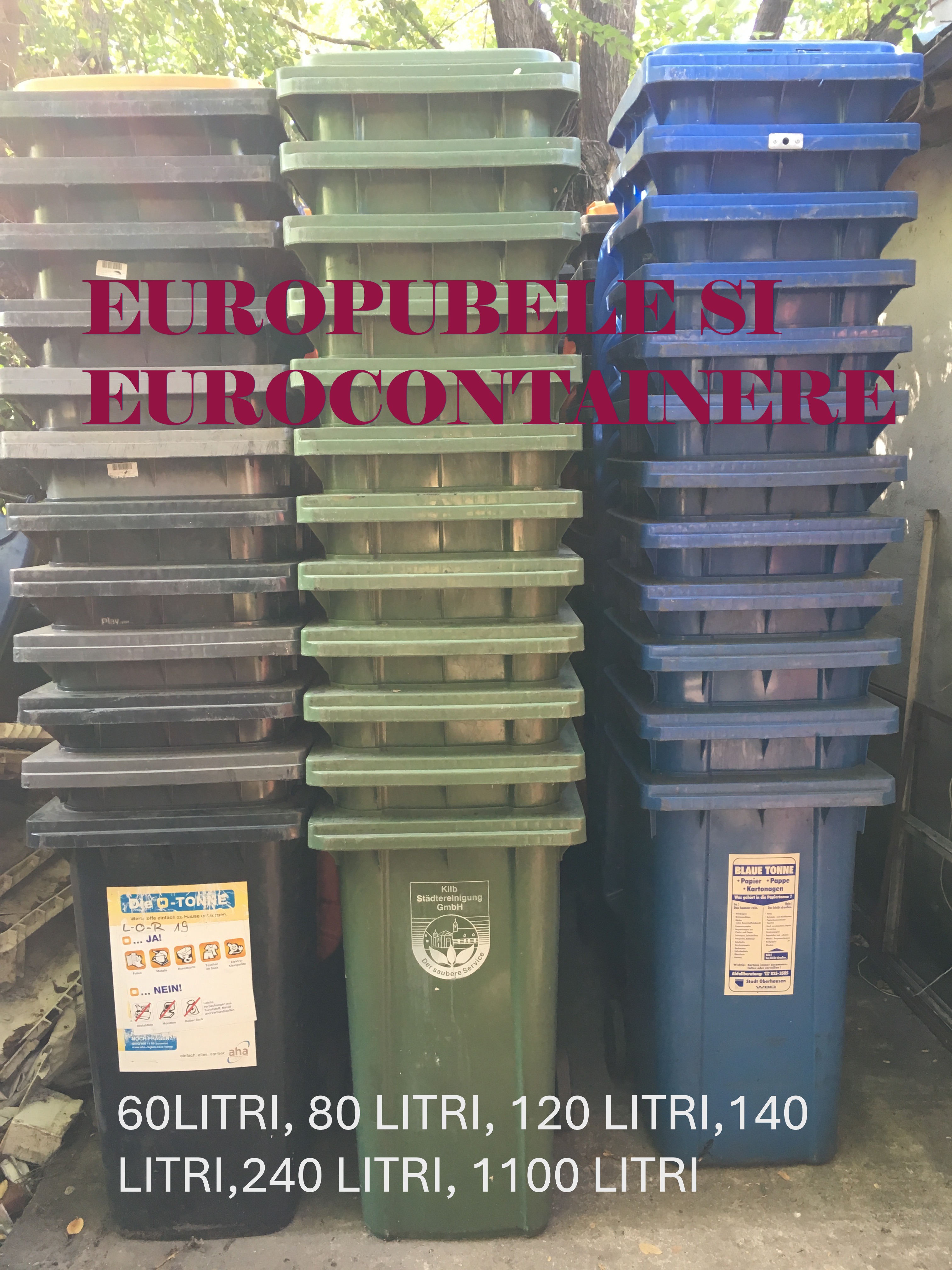 Europubele 240 litri utilizate