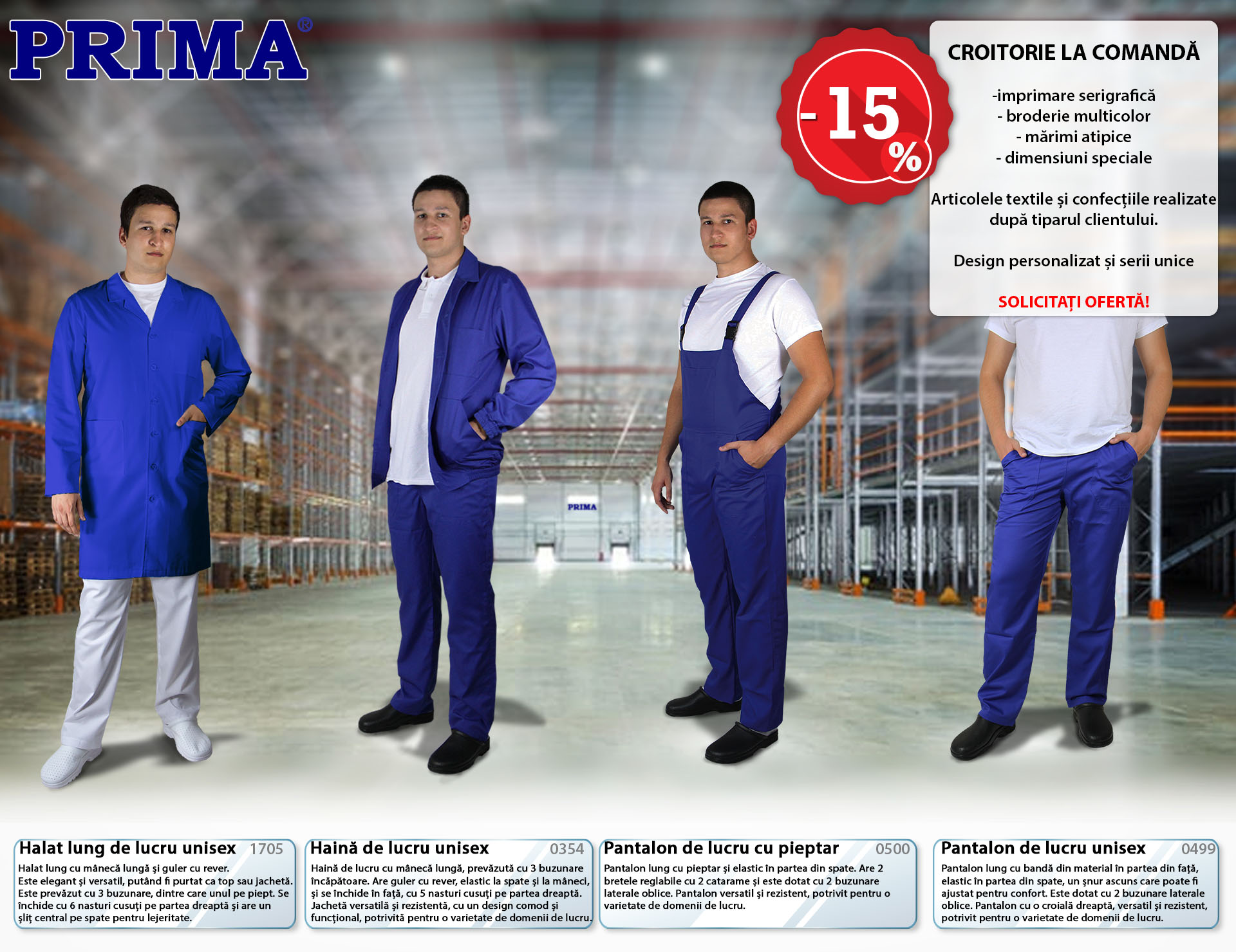 Uniforme de Lucru - Croitorie la Comanda!