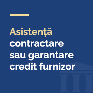 Asistență pentru contractare sau garantare credit furnizor