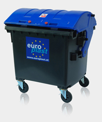 Container 1100 L cu capac rotund