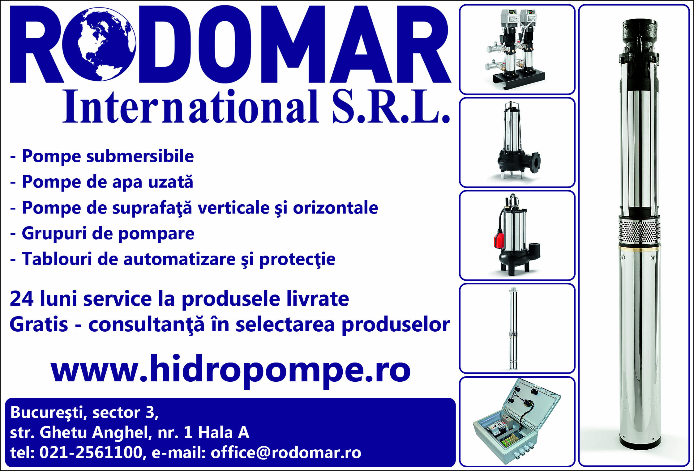 Pachete Pompe Submersibile de 4 toli + tablouri de automatizare si protectie