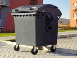 Container 1100l cu capac rotund