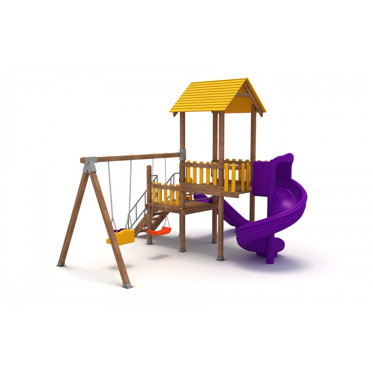 47A Clasic Echipament loc de joaca exterior parc din lemn