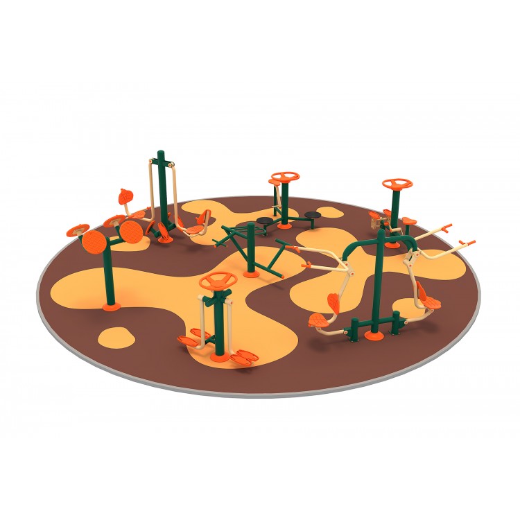 14FT Set de fitness pentru exterior individuale cu 7 Aparate