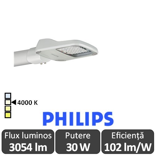 Philips - Corp iluminal stradal cu LED Malaga BRP101 30W 4000K alb-neutru