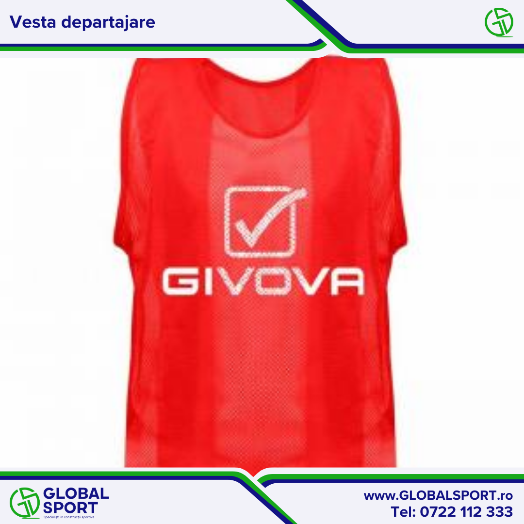 Vestă departajare roșu, mărime L