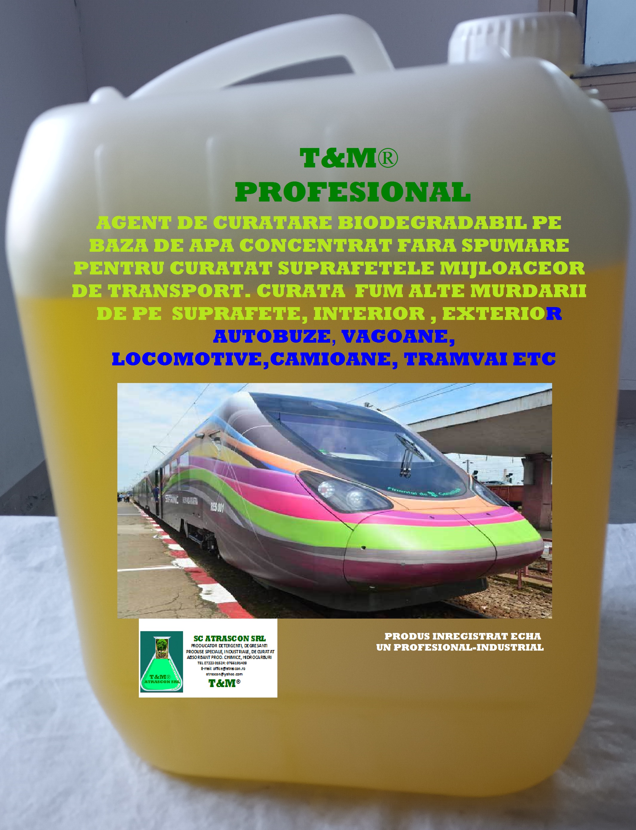 PRODUS PROFESIONAL, MULTIFUNCTIONAL, DE CURATAT MIJLOACE DE TRANSPORT