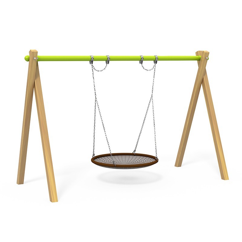 Leagan simplu lemn, cu cuib de barza PZG-SW-351D