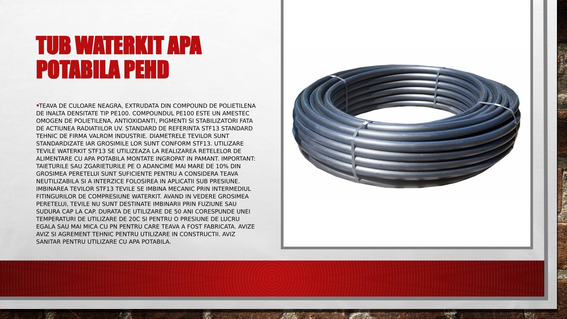 TUB PHD ALIMENTARE APA POTABILA