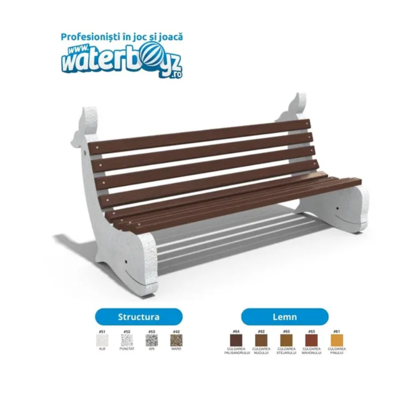 Banca parc Urban Beton model Balena