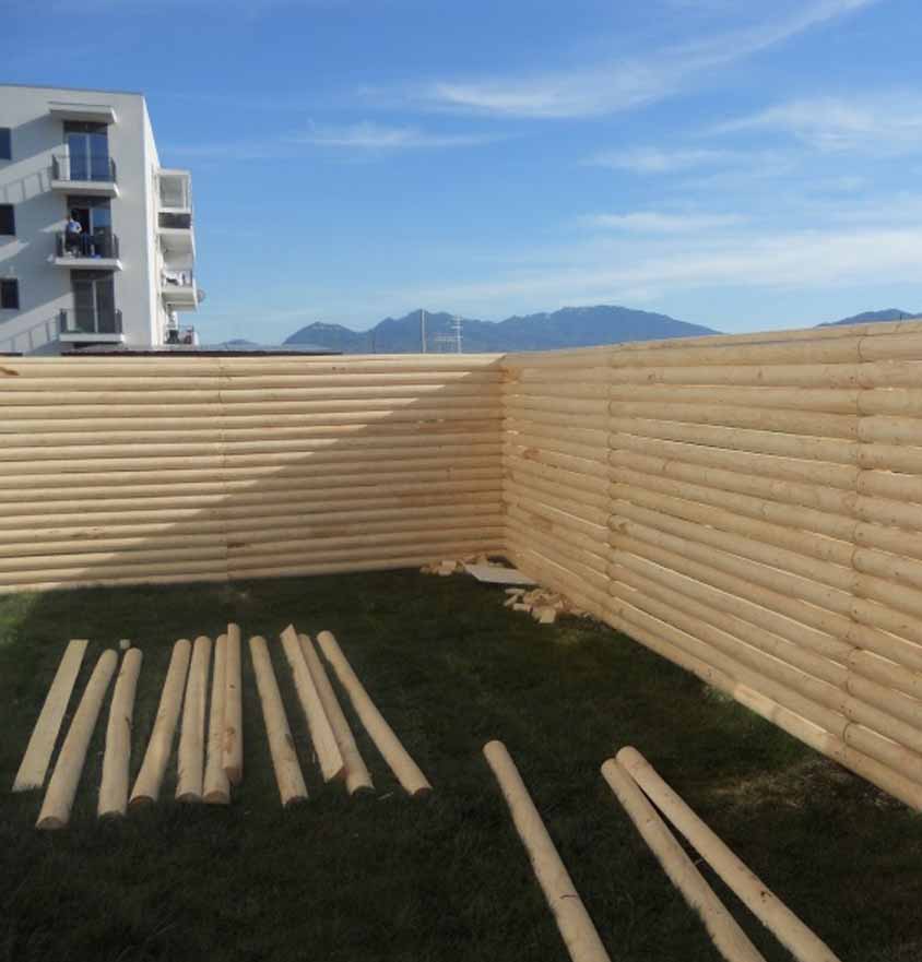 Șipci semirotunde și lucrări de placare