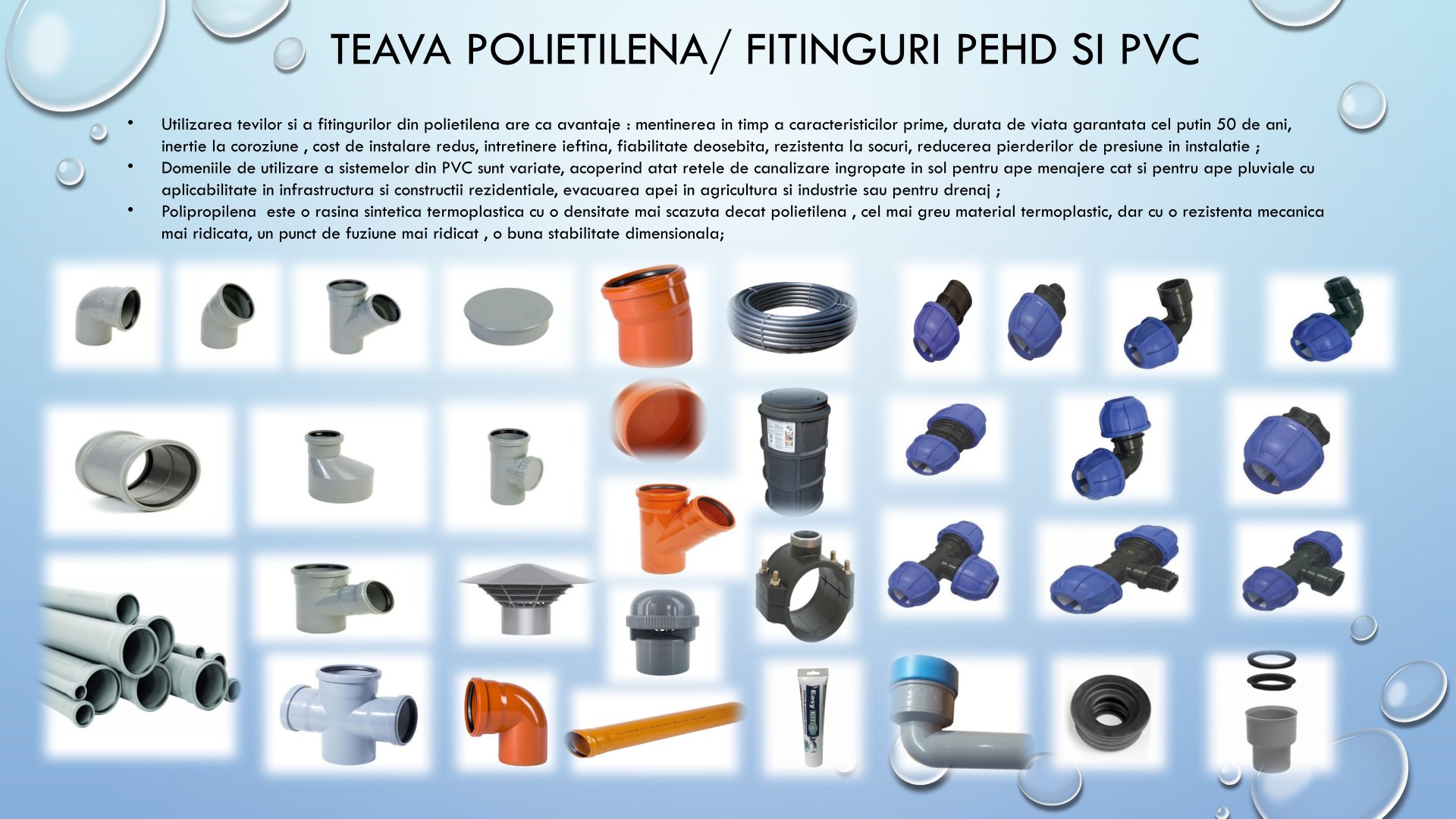 FITINGURI PVC, CAMINE