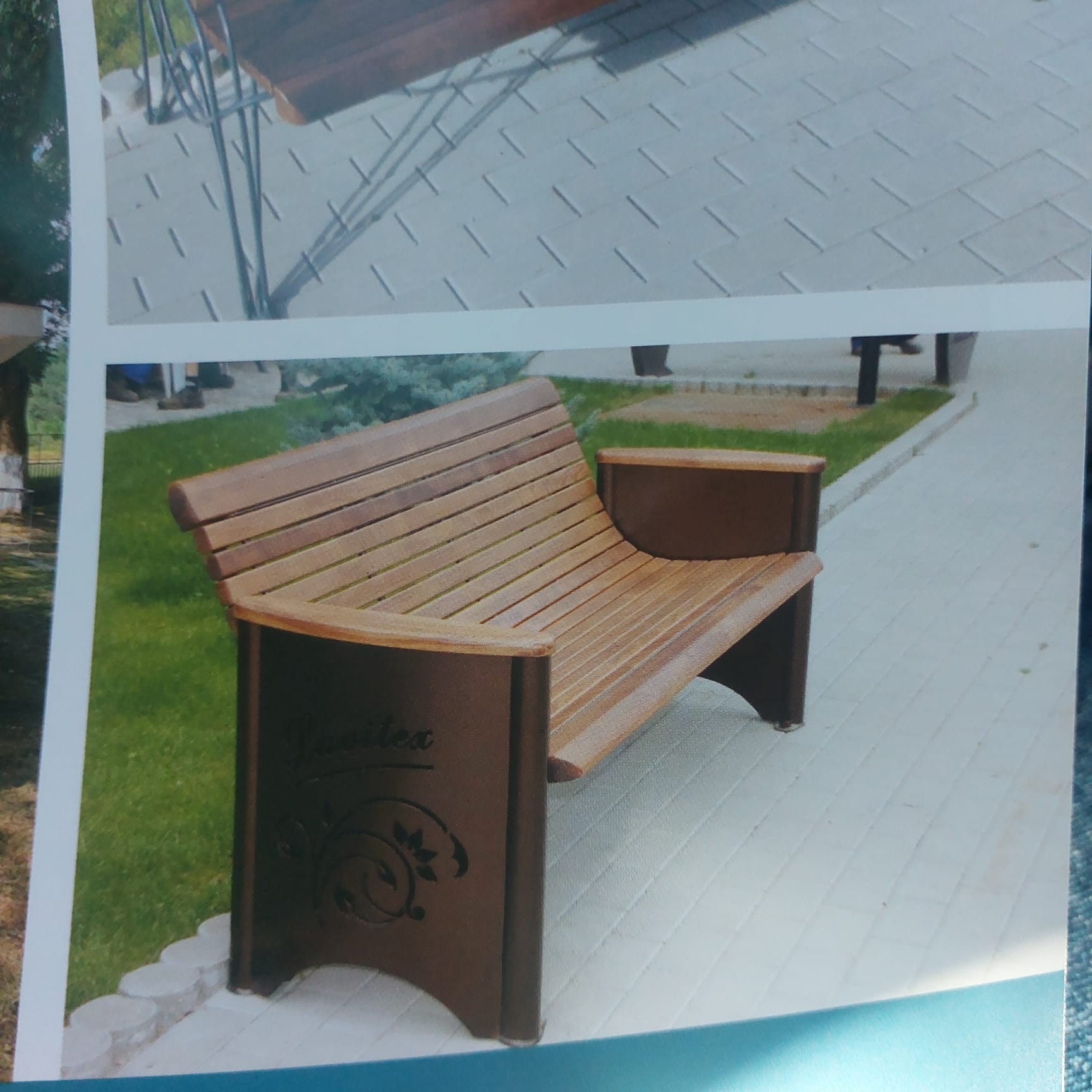 Banca stradala din lemn