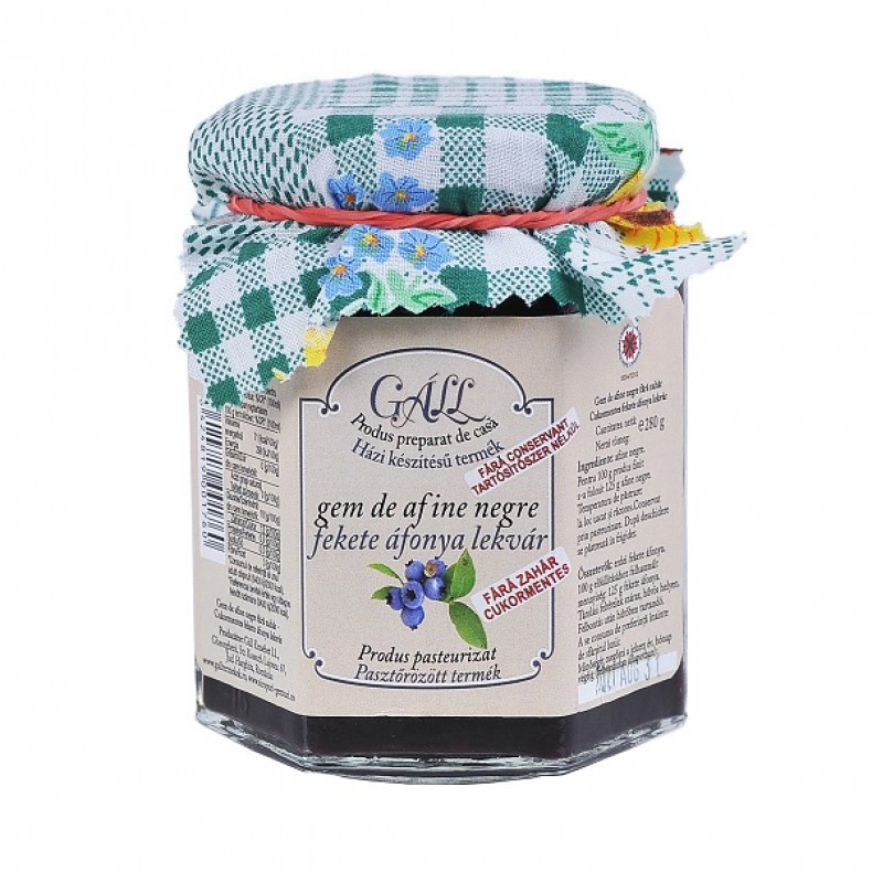 Cukormentes áfonya lekvár / Gem de afine negre fără zahăr