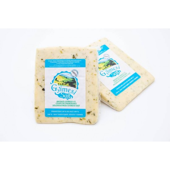 Brânză maturată Ghimeș cu ceapă de primăvară