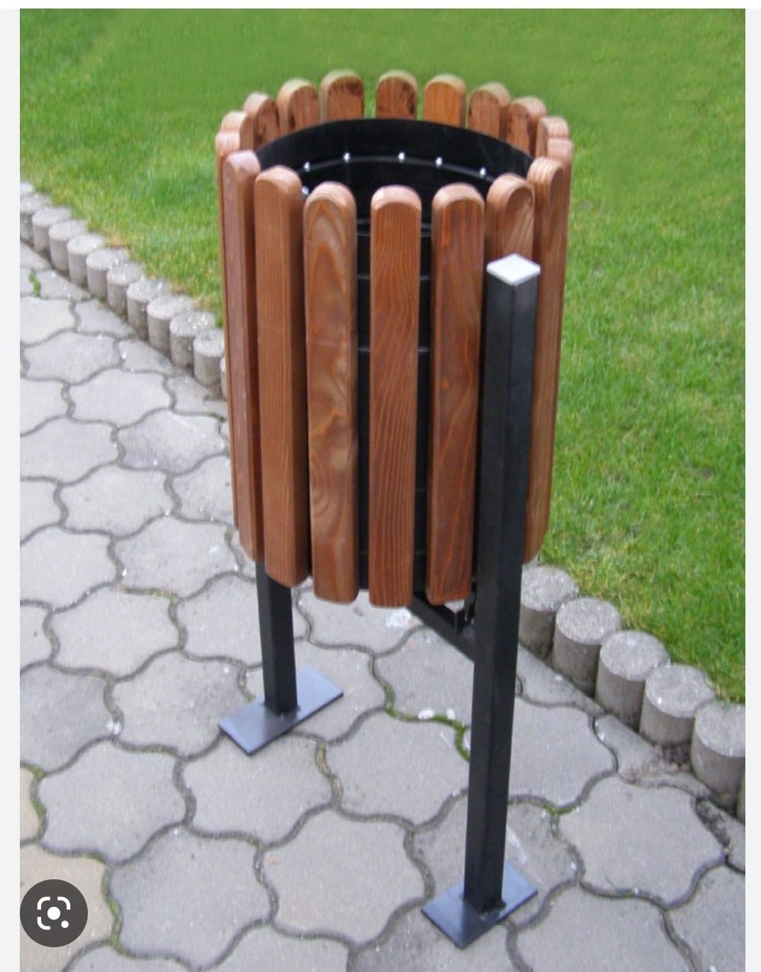 Cos gunoi metal lemn