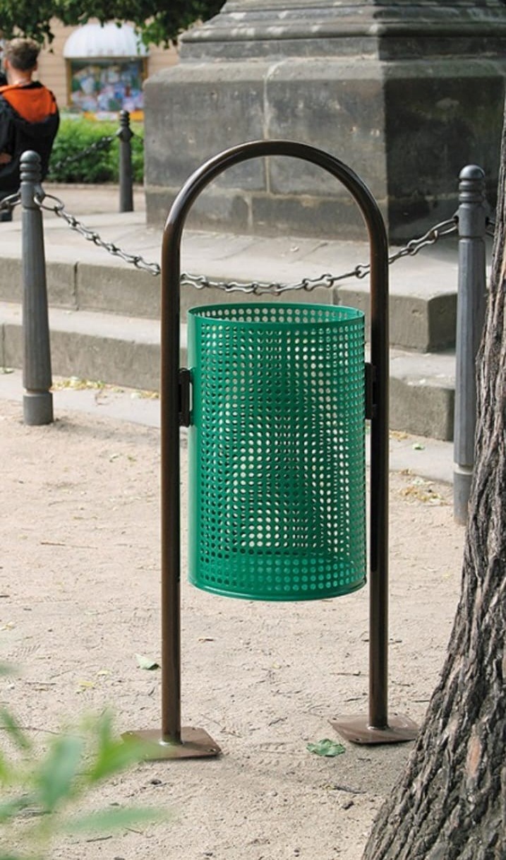 Cos gunoi metal - verde