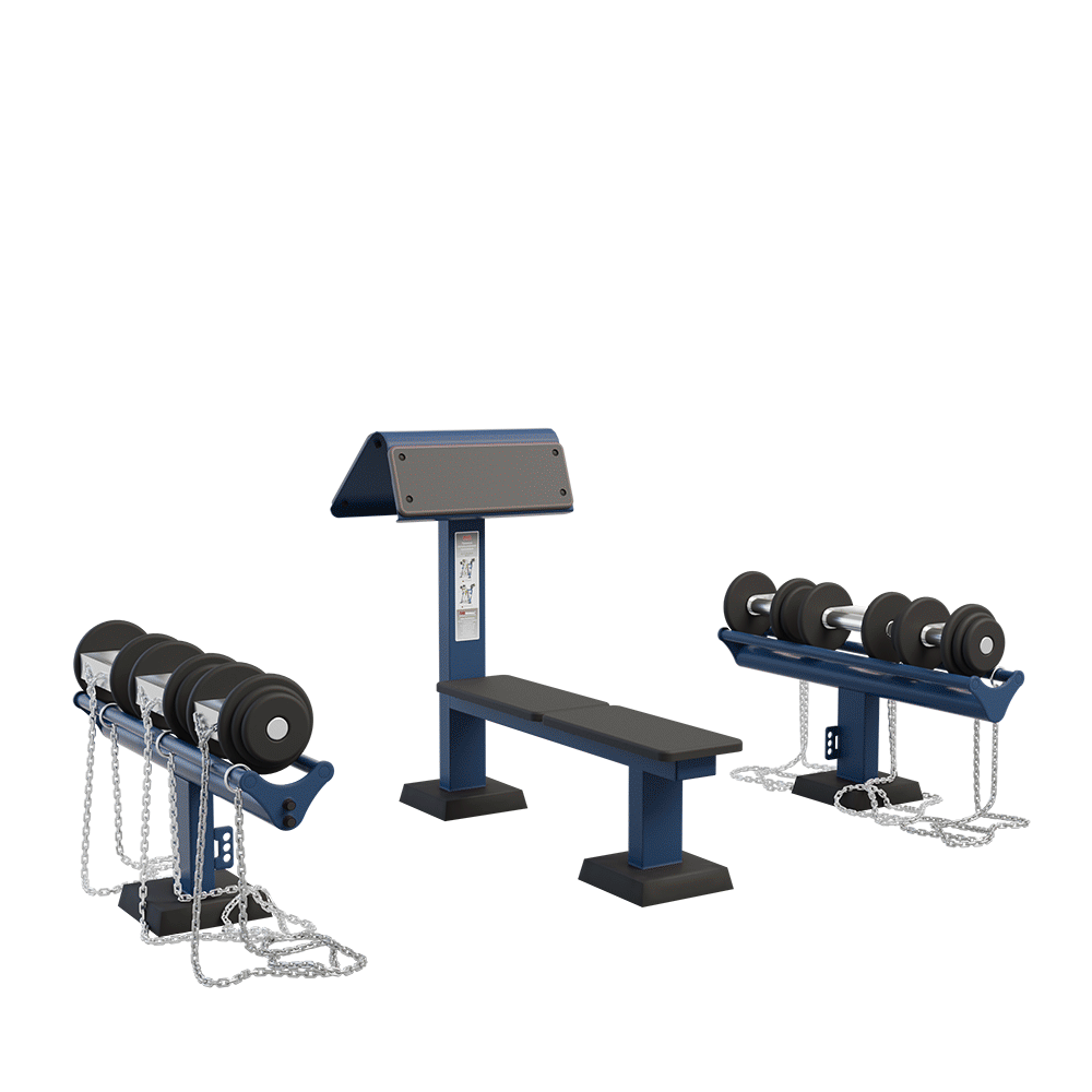 Set greutati cu suport si banca Light