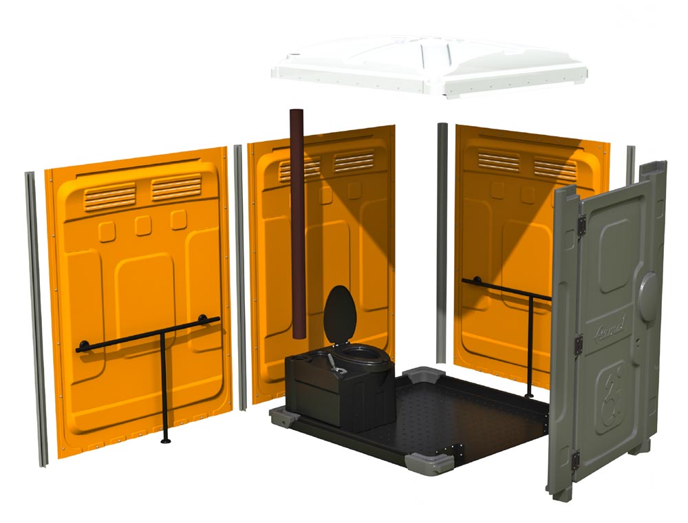 Toaleta cabina ecologica persoane dizabilitati model ICAXS01