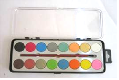 Acuarele + pensula 16 culori/set