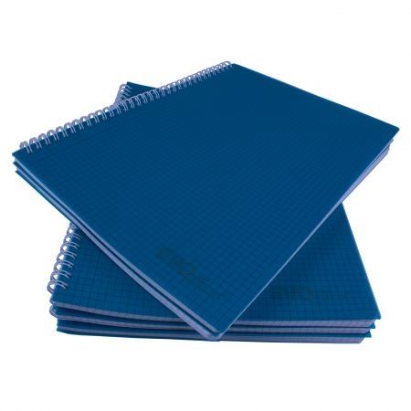 Caiet A5, 100 file cu spira si coperta plastic