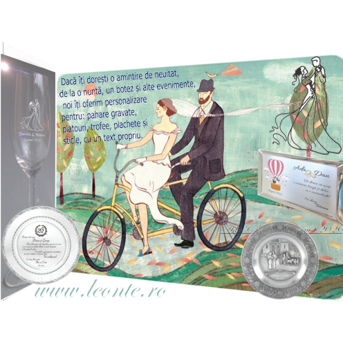 Produse personalizate pentru nunti, botezuri si alte evenimente